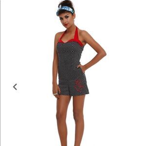 Hot Topic Retro inspired Romper NWT